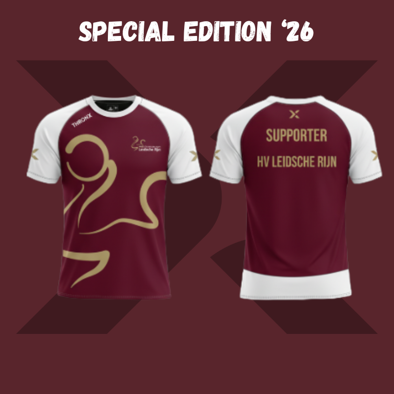 HV Leidsche Rijn supportershirt Special Edition 2026 in bordeaux roze